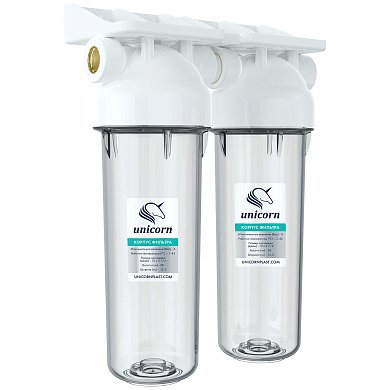 Фильтр прозрачный 2 ступени Unicorn KSBP DUO 12 SL10"